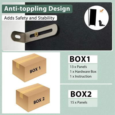 Costway 3-Door 71'' Kitchen Buffet Pantry Storage Cabinet W/Hutch Adjustable Shelf Black 8 Costway 3-Door 71'' Kitchen Buffet Pantry Storage Cabinet W/Hutch Adjustable Shelf Black - Image 6