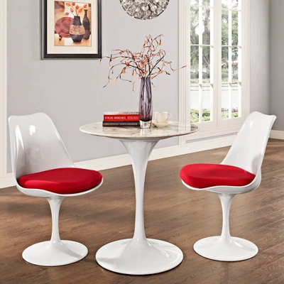 Lippa Round Artificial Marble Dining Table - Modway 3 Lippa Round Artificial Marble Dining Table - Modway